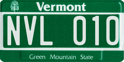 VT license plate NVL010