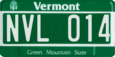 VT license plate NVL014