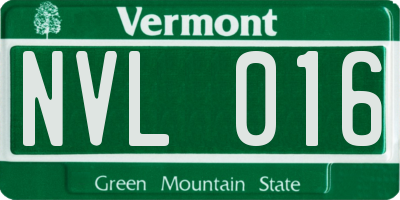 VT license plate NVL016
