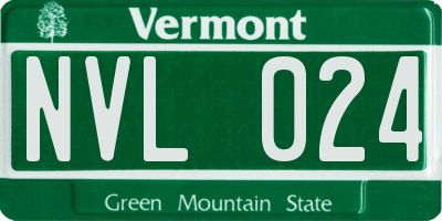 VT license plate NVL024