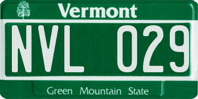 VT license plate NVL029