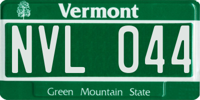 VT license plate NVL044