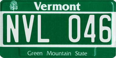 VT license plate NVL046