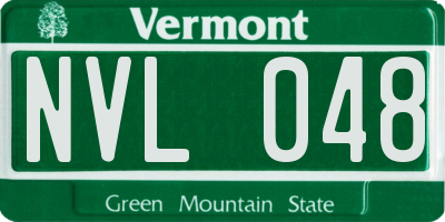 VT license plate NVL048