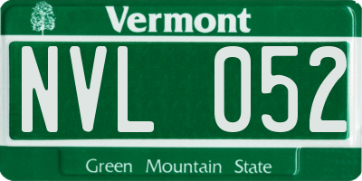 VT license plate NVL052