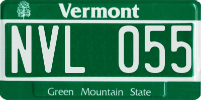VT license plate NVL055