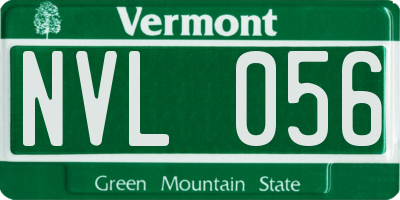 VT license plate NVL056