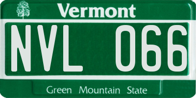 VT license plate NVL066