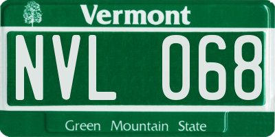 VT license plate NVL068