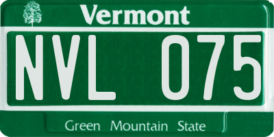 VT license plate NVL075