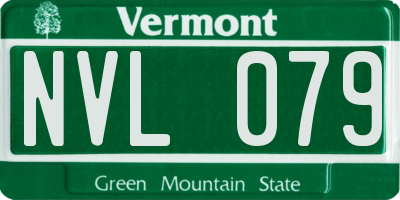 VT license plate NVL079