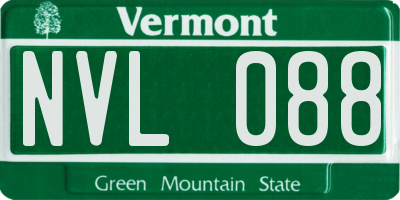 VT license plate NVL088