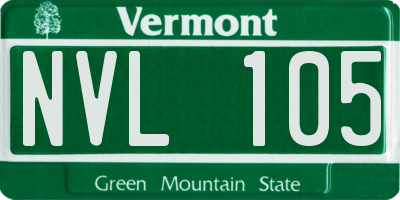 VT license plate NVL105