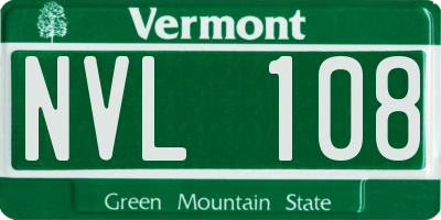 VT license plate NVL108