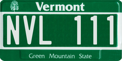 VT license plate NVL111