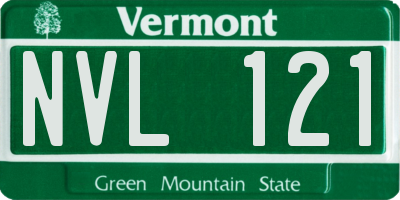 VT license plate NVL121