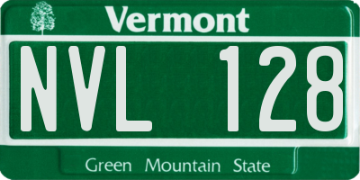 VT license plate NVL128