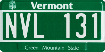 VT license plate NVL131