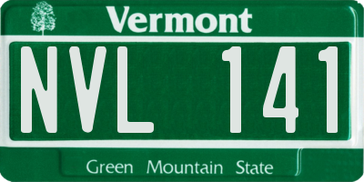 VT license plate NVL141