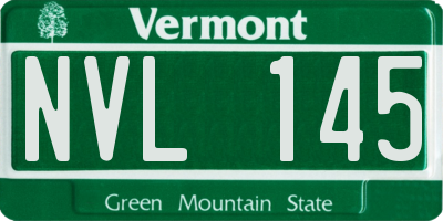 VT license plate NVL145