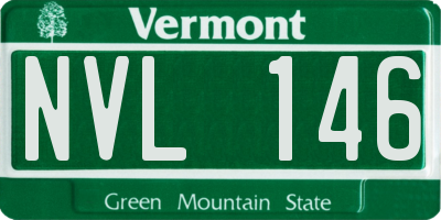 VT license plate NVL146