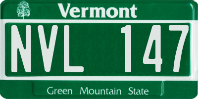 VT license plate NVL147