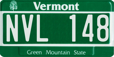 VT license plate NVL148