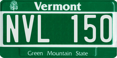 VT license plate NVL150