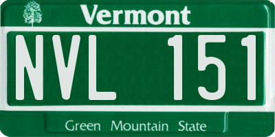 VT license plate NVL151