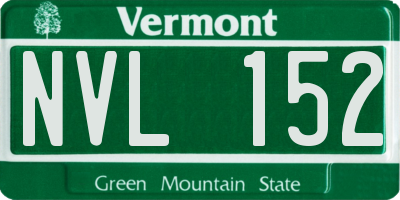 VT license plate NVL152