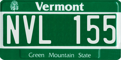 VT license plate NVL155