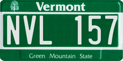 VT license plate NVL157