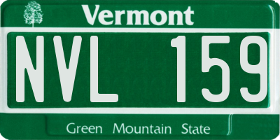 VT license plate NVL159