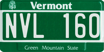 VT license plate NVL160