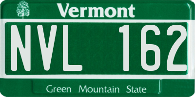 VT license plate NVL162
