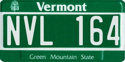 VT license plate NVL164