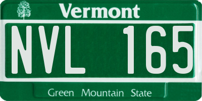 VT license plate NVL165