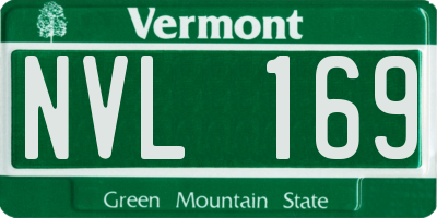 VT license plate NVL169