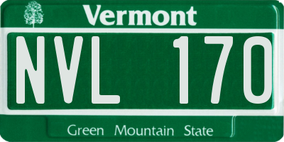 VT license plate NVL170