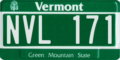 VT license plate NVL171