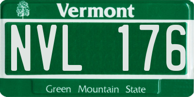 VT license plate NVL176