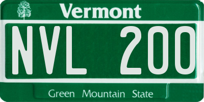 VT license plate NVL200