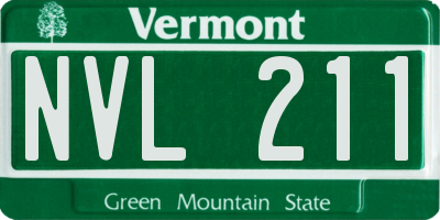 VT license plate NVL211