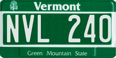 VT license plate NVL240