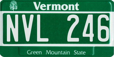 VT license plate NVL246