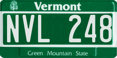 VT license plate NVL248