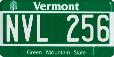 VT license plate NVL256
