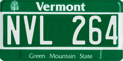 VT license plate NVL264