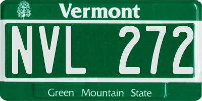 VT license plate NVL272