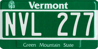 VT license plate NVL277